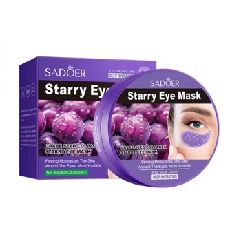 Патчі гідрогелеві SADOER Grape Seed Collagen Starry Eye Mask з колагеном та виноградом, 60 шт