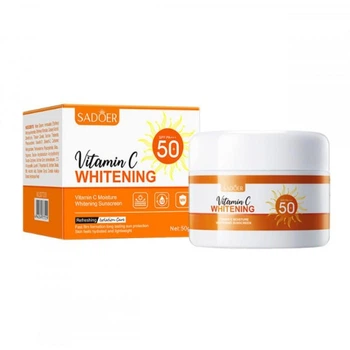Крем сонцезахисний з вітаміном С SADOER Vitamin C SPF 50, захист та зволоження, 50 г