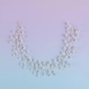 Обруч для волосся з кристалами "Crystal Bride Wreath", прикраса на голову, срібло