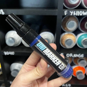 Маркер Uni Marker CHISEL 8 мм Blue