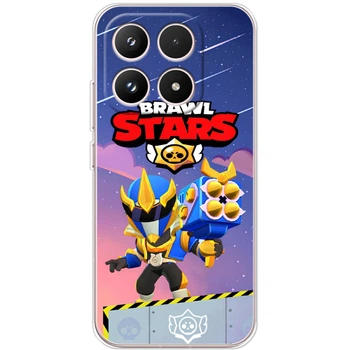 Силиконовый Чехол с Картинкой для Xiaomi 17 Принт (Бравл Старс Брок, Brawl Stars Brock) (69725-ysm022)