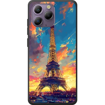 Силиконовый Чехол с Картинкой для Blackview A96 Принт (Париж, Эйфелева Башня) (69866-ysm038)