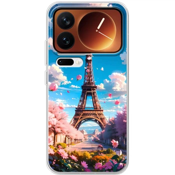 Силиконовый Чехол с Картинкой для Xiaomi 17 Pro Принт (Париж, Эйфелева Башня) (69726-ysm035)