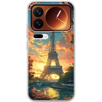 Силиконовый Чехол с Картинкой для Xiaomi 17 Pro Принт (Париж, Эйфелева Башня) (69726-ysm037)