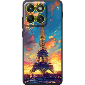 Силиконовый Чехол с Картинкой для Motorola Edge 70 Принт (Париж, Эйфелева Башня) (70198-ysm038)