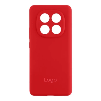 Чехол-накладка Liquid Silicone (AA) с защитой на камеру для Xiaomi Redmi Note 14 Pro 5G/Poco X7 5G Red