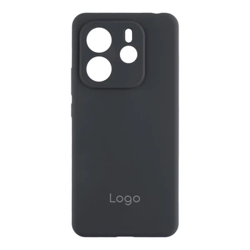 Чехол-накладка Liquid Silicone (AA) с защитой на камеру для Xiaomi Redmi Note 14 5G Dark Grey