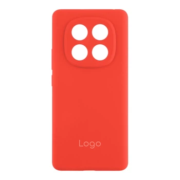 Чехол-накладка Liquid Silicone (AA) с защитой на камеру для Xiaomi Redmi Note 14 Pro 4G Red
