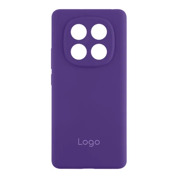 Чехол-накладка Liquid Silicone (AA) с защитой на камеру для Xiaomi Redmi Note 14 Pro 4G Elegant Purple