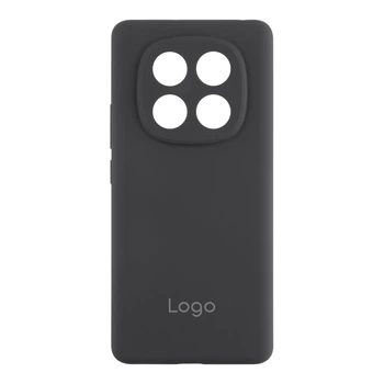 Чехол-накладка Liquid Silicone (AA) с защитой на камеру для Xiaomi Redmi Note 14 Pro 4G Dark Grey