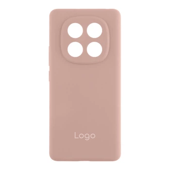 Чехол-накладка Liquid Silicone (AA) с защитой на камеру для Xiaomi Redmi Note 14 Pro 4G Pink Sand