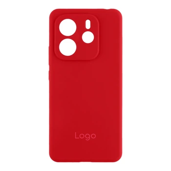 Чехол-накладка Liquid Silicone (AA) с защитой на камеру для Xiaomi Redmi Note 14 5G Red