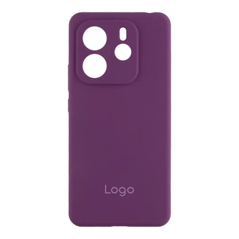 Чехол-накладка Liquid Silicone (AA) с защитой на камеру для Xiaomi Redmi Note 14 5G Grape