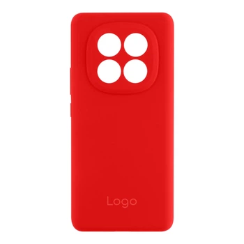 Чехол-накладка Liquid Silicone (AA) с защитой на камеру для Xiaomi Redmi Note 14 Pro+ 5G Red