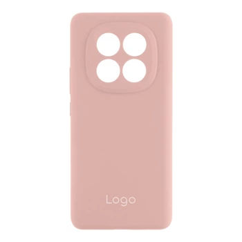 Чехол-накладка Liquid Silicone (AA) с защитой на камеру для Xiaomi Redmi Note 14 Pro+ 5G Pink Sand
