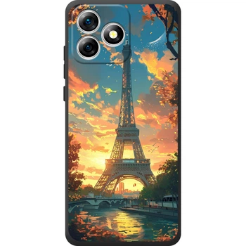 Силиконовый Чехол с Картинкой для Oukitel C53 Принт (Париж, Эйфелева Башня) (69969-ysm037)