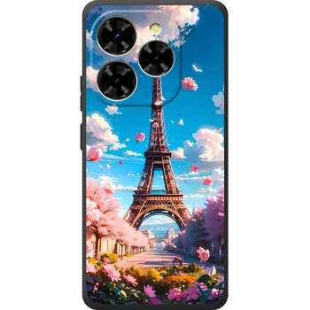 Силиконовый Чехол с Картинкой для Blackview Shark 9 Принт (Париж, Эйфелева Башня) (69874-ysm035)
