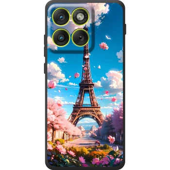 Силиконовый Чехол с Картинкой для Motorola Edge 70 Принт (Париж, Эйфелева Башня) (70198-ysm035)