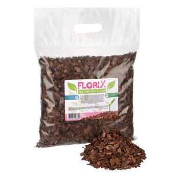 Соснова кора FloriX pine tree bark для Орхідей, Азалій, Гортензій, Лохини, Хвойних M 5-20 мм 5 л
