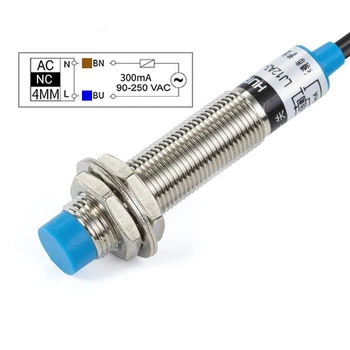 Концевой индуктивный датчик HURON LJ12A3-4-J/DZ 220V NC (2-проводной нормально закрытый)