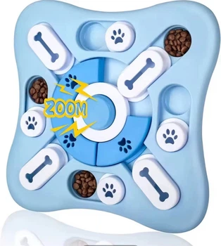 Інтерактивна головоломка-годівниця для собак і котів PuzzleFeeder Pro - блакитна