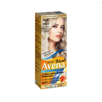 Стойкая крем-краска для волос Avena Wow Blond 1001 Платиновый блонд 138 мл (4823115502513)