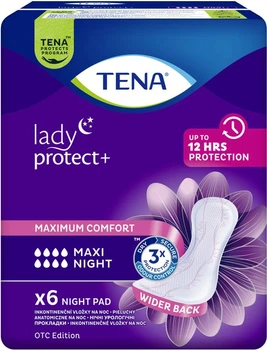 Урологічні прокладки Tena Lady Maxi Night жіночі 6 шт (7322541120850)