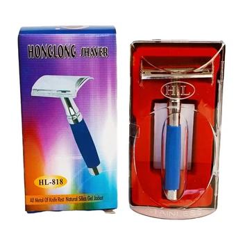 Станок Т образный для бритья HongLong 818 металлический в футляре (6941819708180)