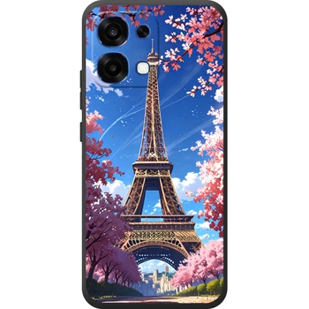 Силиконовый Чехол с Картинкой для OPPO A6 Pro Принт (Париж, Эйфелева Башня) (70368-ysm036)