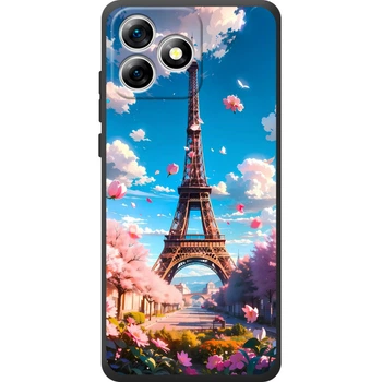 Силиконовый Чехол с Картинкой для Oukitel C53 Принт (Париж, Эйфелева Башня) (69969-ysm035)