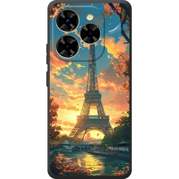 Силиконовый Чехол с Картинкой для Blackview Shark 9 Принт (Париж, Эйфелева Башня) (69874-ysm037)