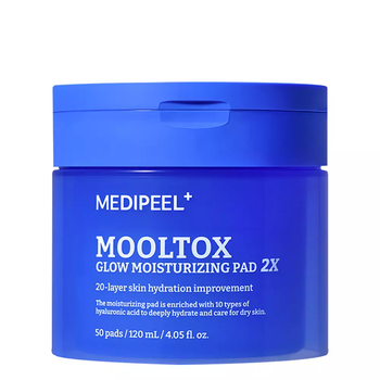 Педі для обличчя Medi Peel Mooltox Glow Moisturizing Pad 2x зволожуючі 50 шт 120 мл