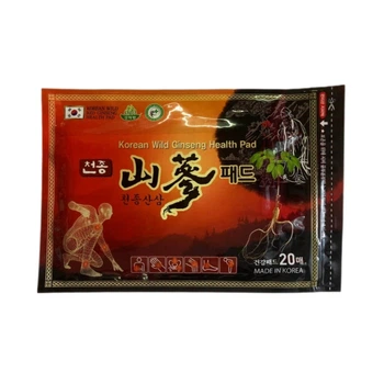 Корейский оздоровительный пластырь с диким женьшенем Korean Wild Ginseng Health Pad 20 шт