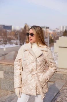Демісезонна куртка Mila Nova К-366 44 молоко