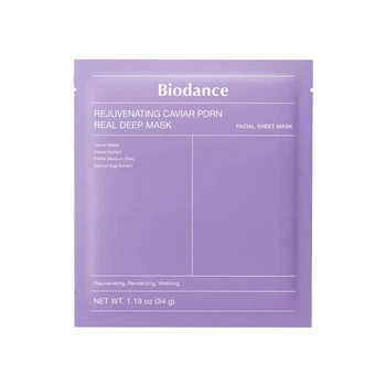 Ночная маска для лица с черной икрой Biodance Rejuvenating Caviar PDRN Real Deep, 1 шт 34 г