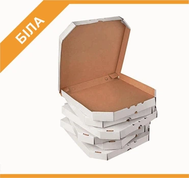 Коробки для пиццы 35см, белая, Мир упаковки, Т-22