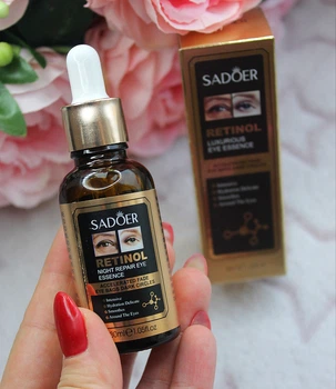 Нічна сироватка з ретинолом від темних кіл та зморшок під очима SADOER Retinol Luxurious Eye Essence, 30 мл