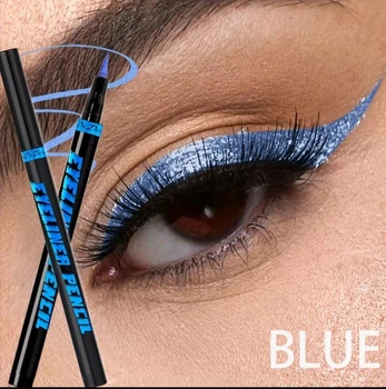 Підводка для очей Blue Glitter Pen