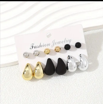 Набор сережек "Fashion Jewelry", 3 цвета