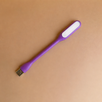 Гибкая Лампа LED USB Фонарик для Павербанка Ноутбука, Фиолетовый