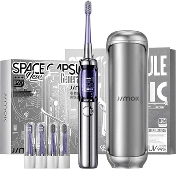 Електрична зубна щітка Jimok J6 Capsule Срібляста + Brush heads + TC