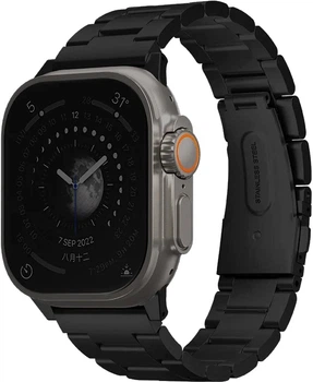 Ремінець Uniq Osta Stainless Steel для Apple Watch 42/44/45/49mm Series 1/2/3/4/5/6/7/8/9/10/SE/SE2/Ultra/Ultra 2 Midnight Black (8886463684634)