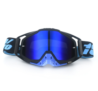 Мотоокуляри 100% Racecraft/Strata — Black/Blue Mirror Lens