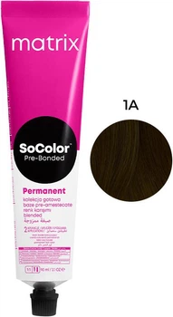 Крем-краска для волос Matrix SoColor Pre-Bonded 1A Черный пепельный 90 мл