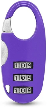 Навісний брелок кодовий замок-карабін на сумку/рюкзак/валіза Purple (mrk6130)