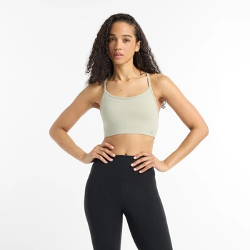 Женский оливковый топ New Balance NB Essential Yoga 40 (L) (WB51039OVN)