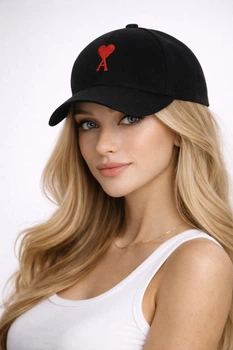 Молодежная кепка с вышивкой Ами (Ami) One-size 54-57см Черный