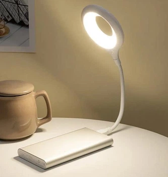 USB лампа фонарь 16 LED 20 см вращающийся кабель, ночник с голосовым управлением (Китайские слова) Белый