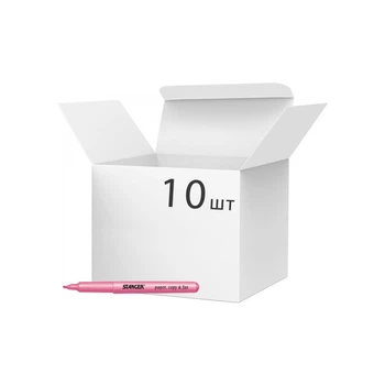 Маркер Stanger текстовый, 1-3 мм розовый 10 шт (MARKER-TXT-ST-PENP10)