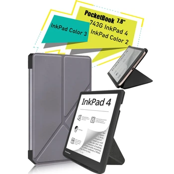 Чохол до електронної книги BeCover Ultra Slim Origami PocketBook 743G InkPad 4/InkPad Color 2/InkPad Color 3 (7.8) Gray (713087)